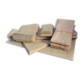 Крафт-пакеты бумажные (бурые) без печати